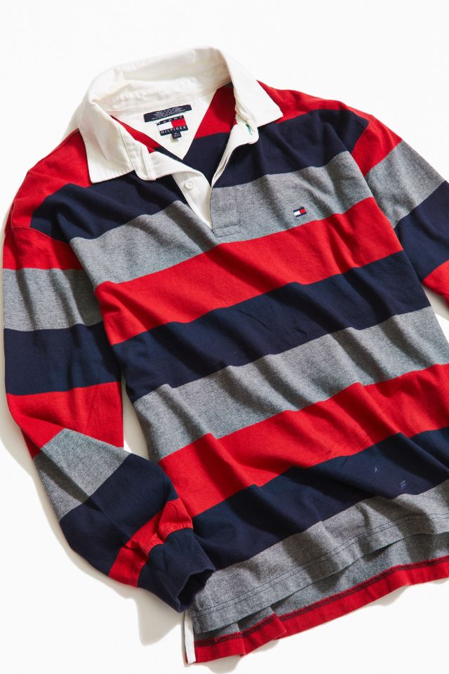 Vintage Tommy Hilfiger Striped Flag Rugby Shirt | Urban Outfitters Canada