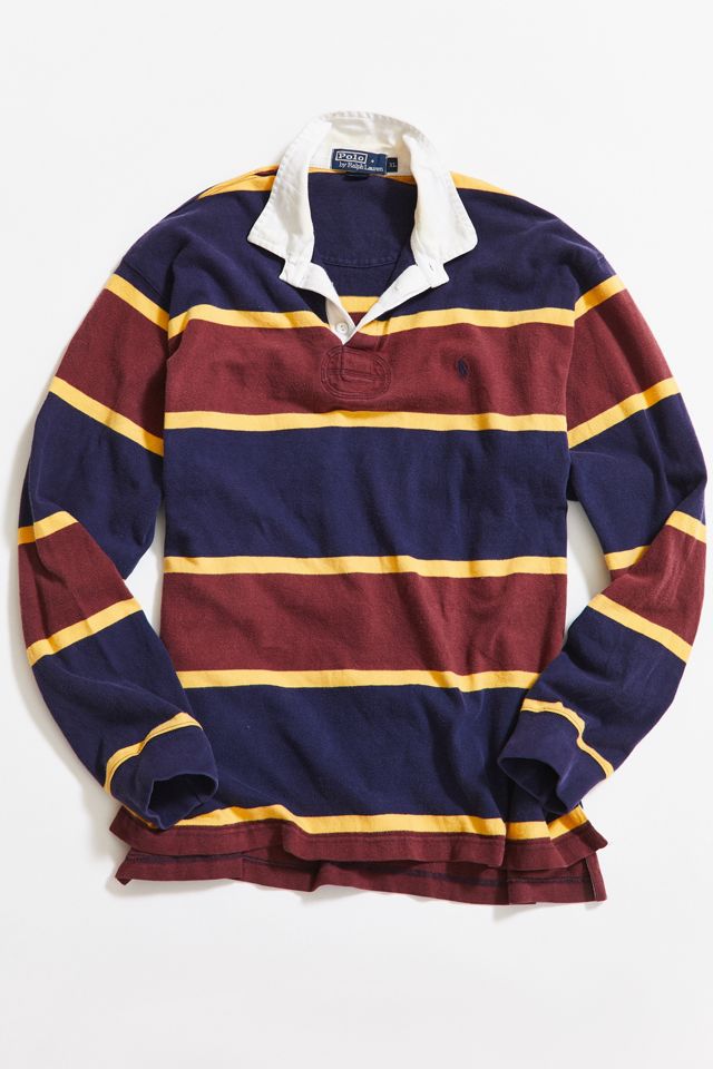 Vintage Polo Ralph Lauren Blocked Stripe Rugby Shirt #1