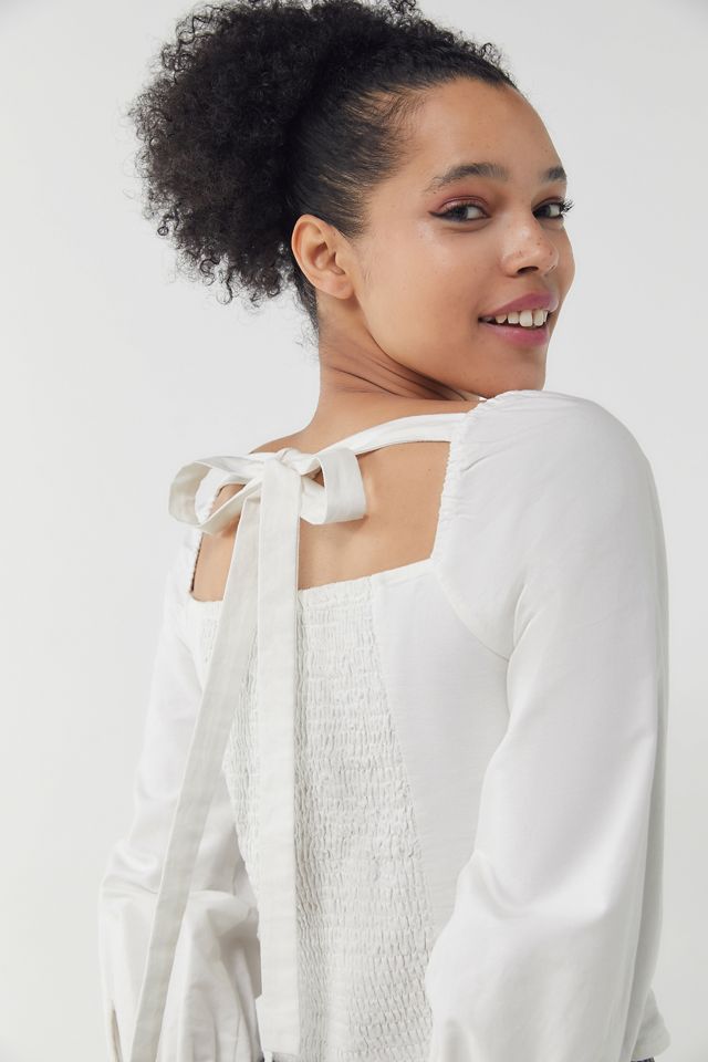 Moon River Square-Neck Puff Sleeve Top #1