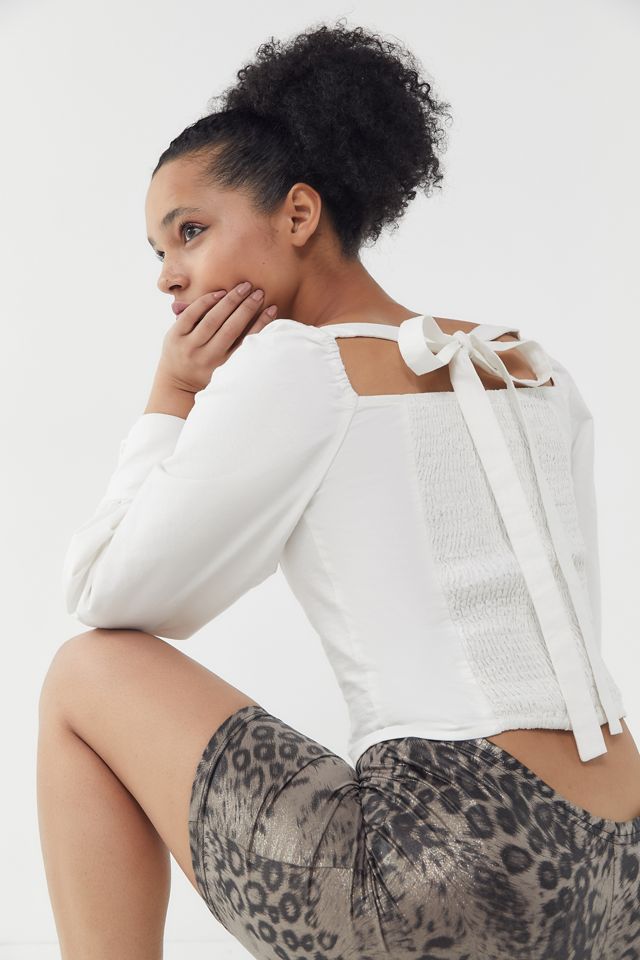 Moon River Square-Neck Puff Sleeve Top #3