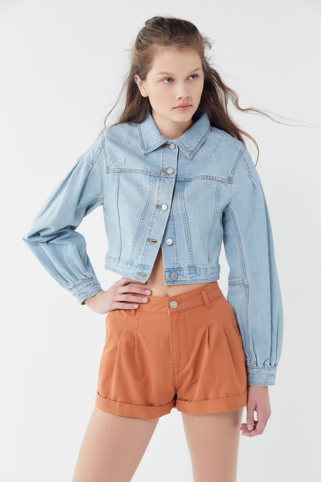 UO Pleated High-Waisted Trouser Short | Urban Outfitters