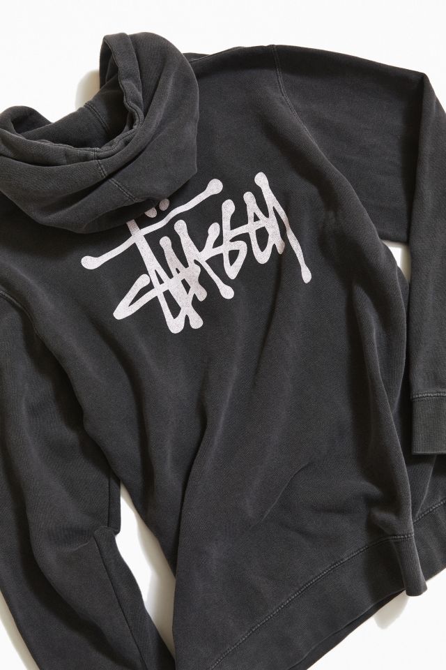 Vintage Stussy Charcoal Hoodie Sweatshirt