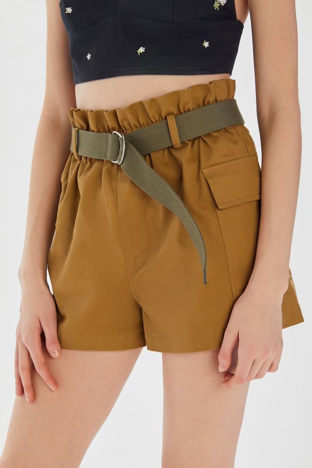 UO Cleo Belted Paperbag Utility Short #1