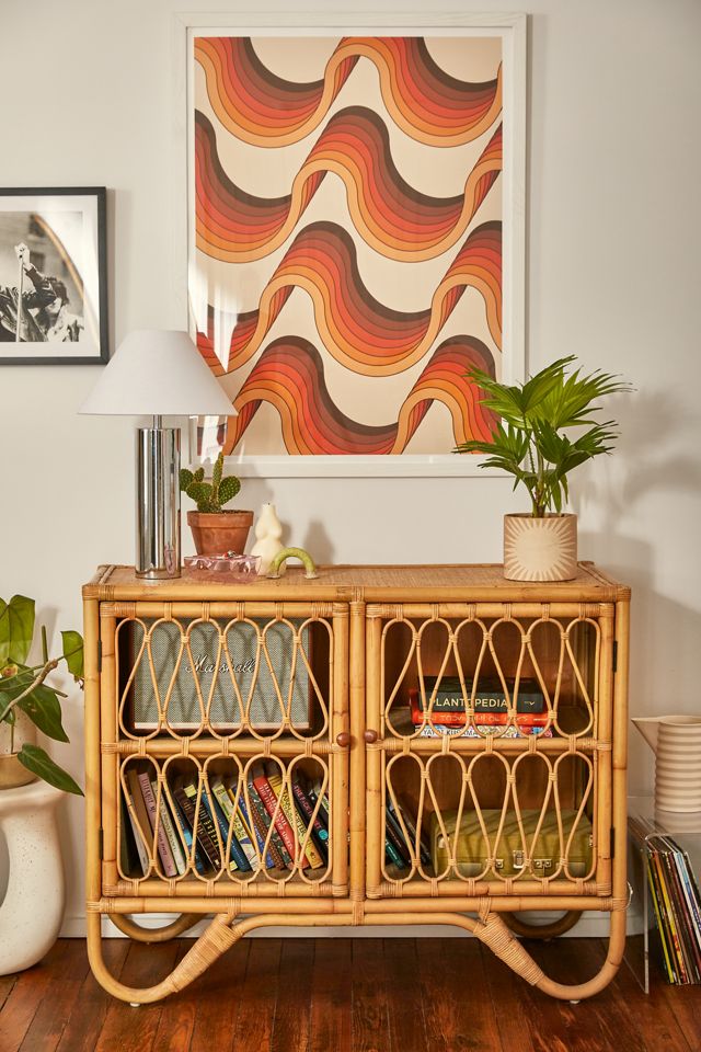 Melody Rattan Storage Cabinet