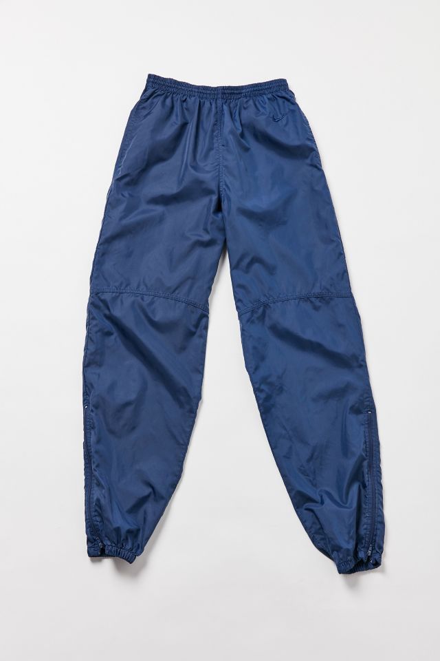 Vintage NIKE Side Stripe Track Pants Navy Blue Medium, Vintage Online