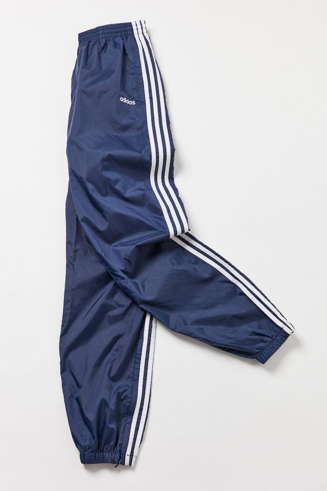 NWT Rare Adidas Vintage Nylon Blue Lined Track Pants Youth XL YXL