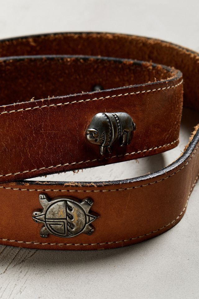 Vintage Brown Leather Belt #2
