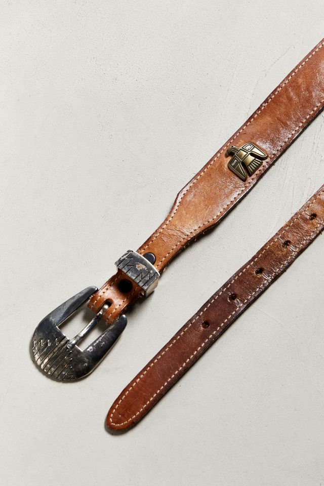 Vintage Brown Leather Belt #3