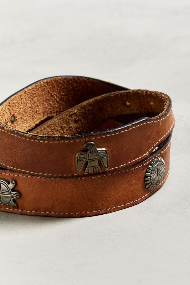 Vintage Brown Leather Belt #4
