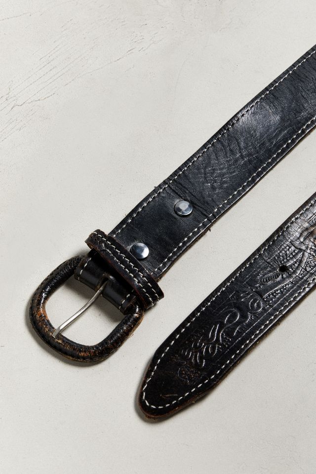 Vintage Embellished Leather Belt #2