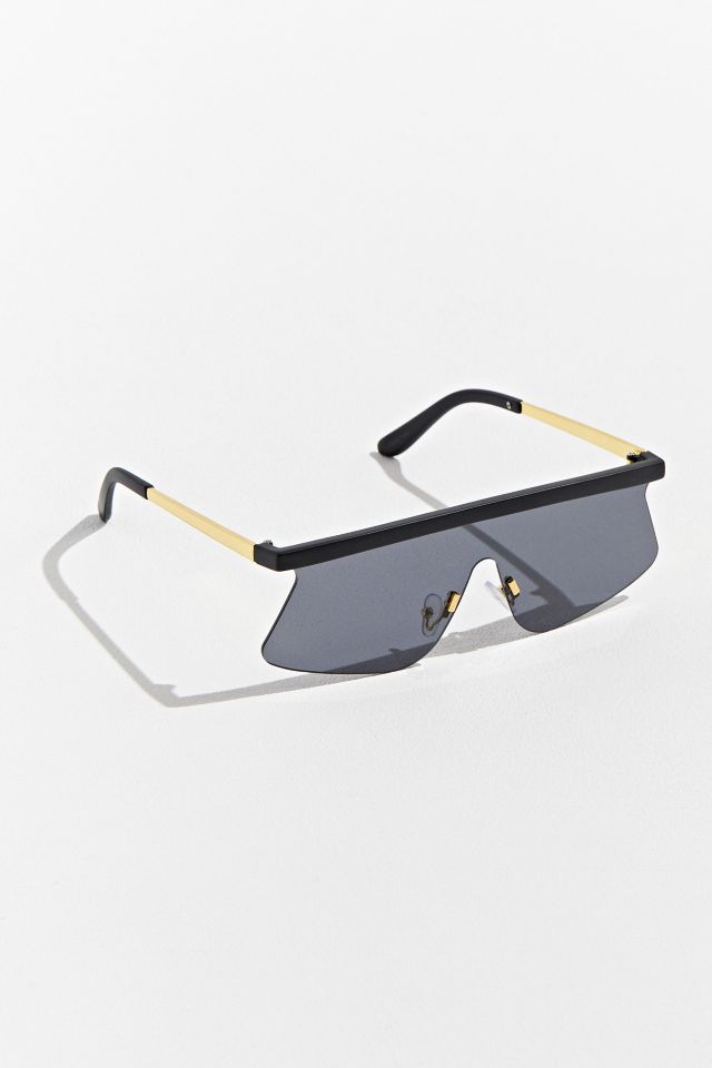 Flat Brow Rimless Shield Sunglasses Urban Outfitters 8057