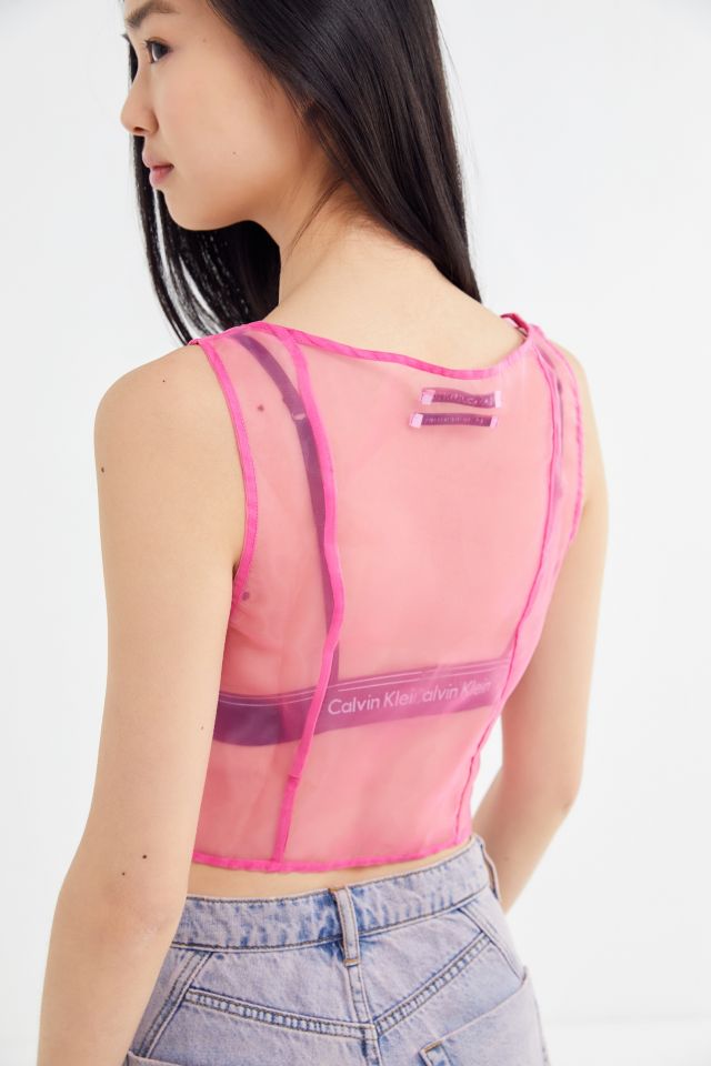 UO Lily Organza Bustier Cropped Top #2