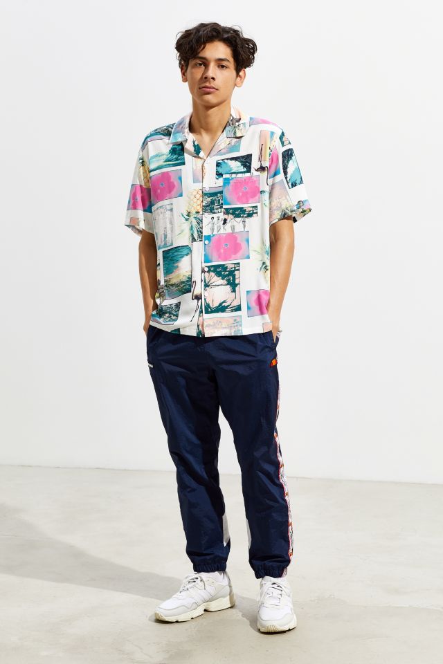 Chemise Boutonnée Manches Courtes UO Carte Postale Hawaii #5