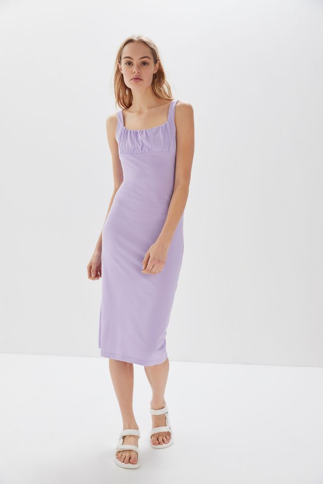 UO Geneva Ruched Empire Waist Midi Dress #3
