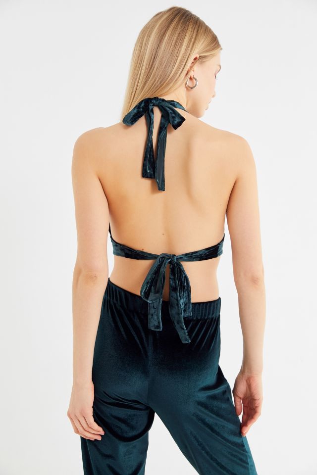 Urban Renewal Remnants Velvet Halter Top #1