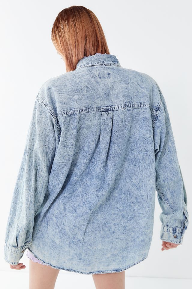 Urban Renewal Recycled Acid Wash Denim Shirt #2
