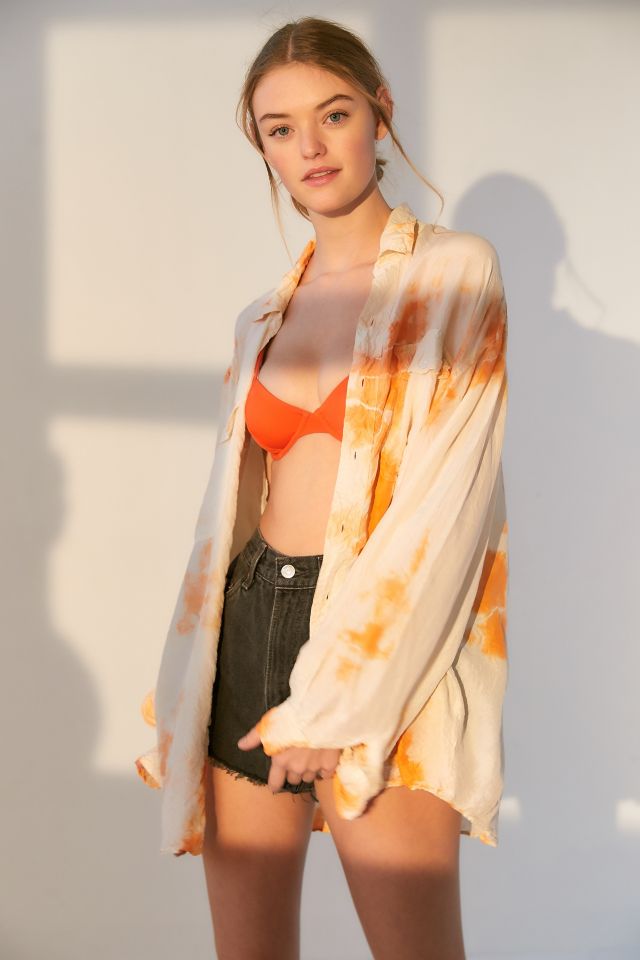 Urban Renewal Recycled Tie-Dye Silk Shirt