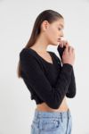 Vintage V-Neck Cropped Cable Knit Sweater | Urban Outfitters