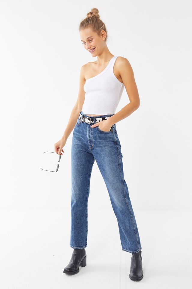 AGOLDE Pinch Waist High-Waisted Kick Jean – Placebo | Urban Outfitters