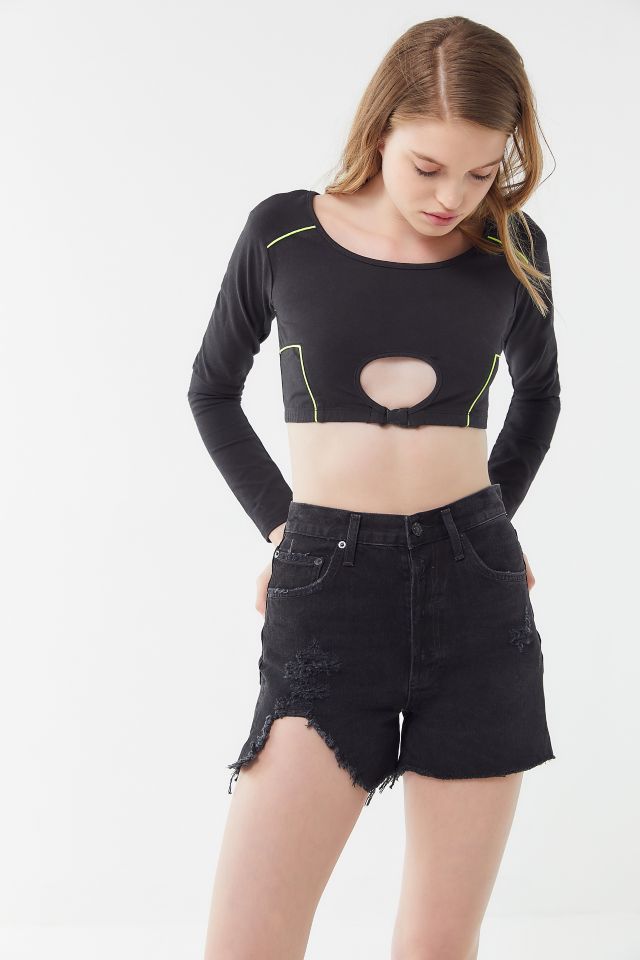 AGOLDE Dee Ultra High Waisted Cutoff Short Seeker