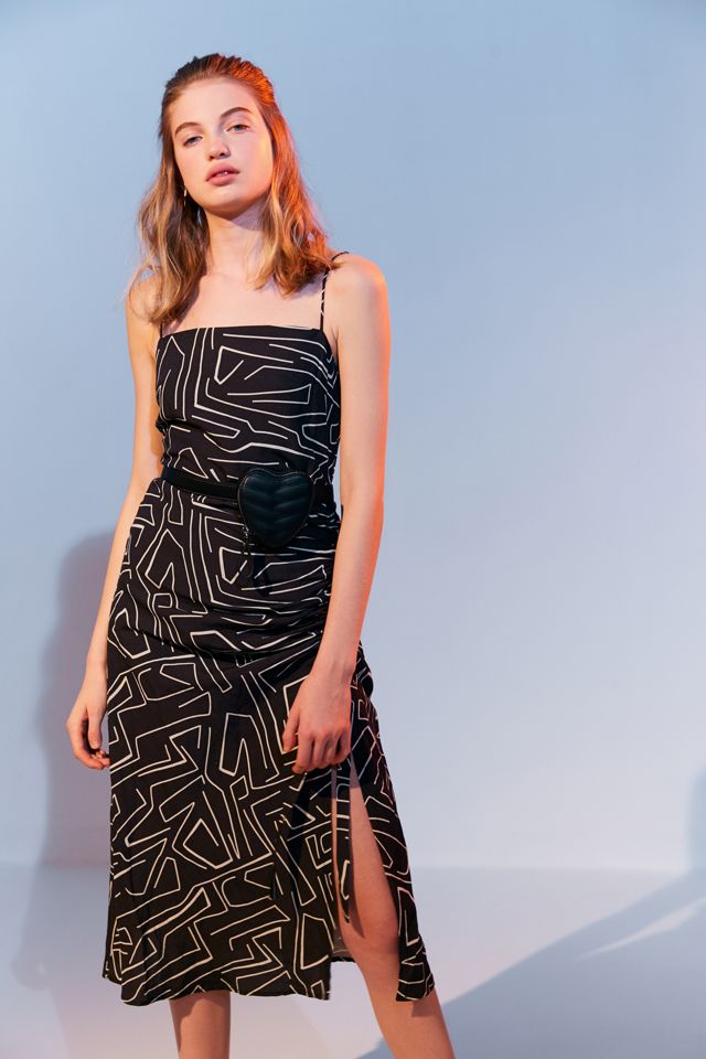 Third Form Picasso Printed Cinched Slip Dress | Urban Outfitters
