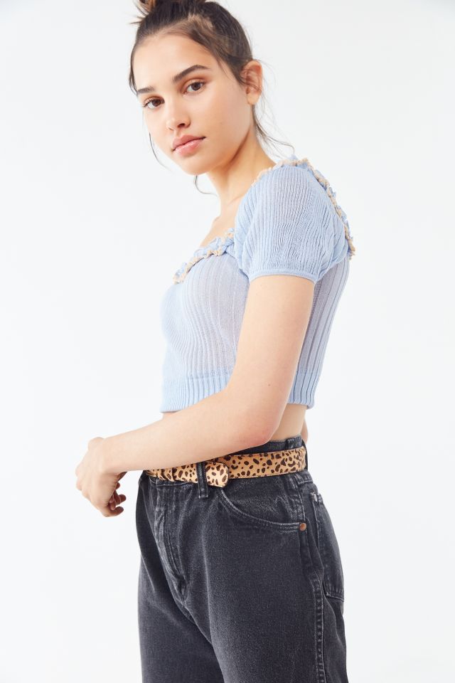 UO Selene Cropped Sweater Top #2