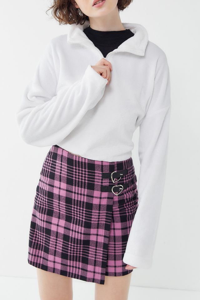 Lazy Oaf Checky Plaid Kilt Mini Skirt | Urban Outfitters
