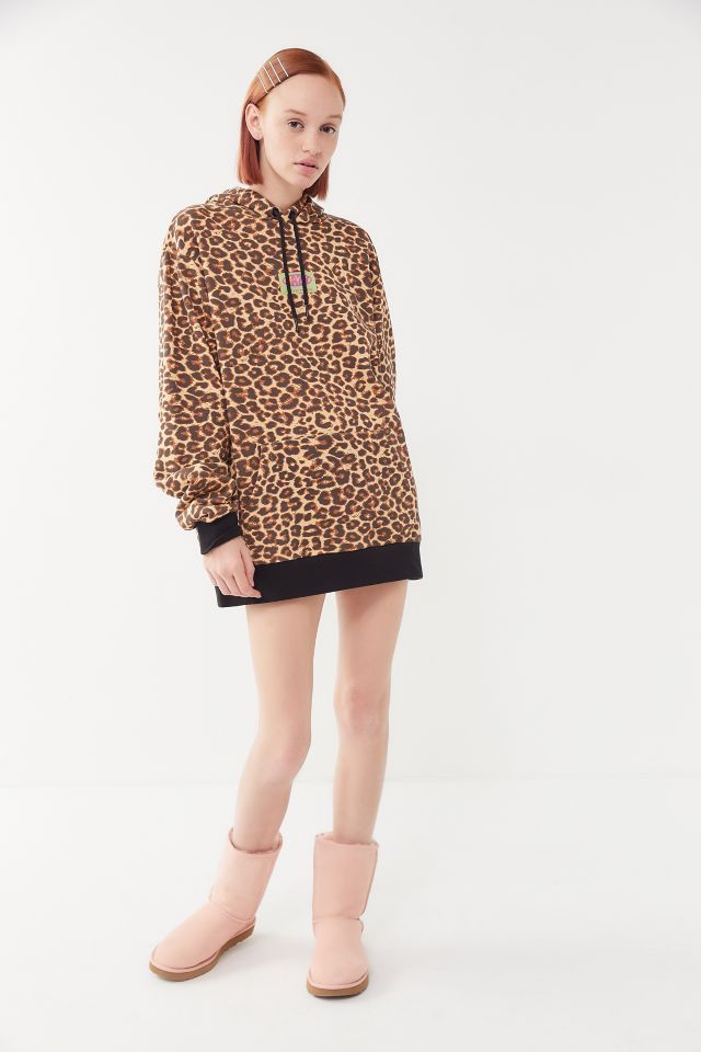 Lazy Oaf Leopard Print Hoodie Sweatshirt #3