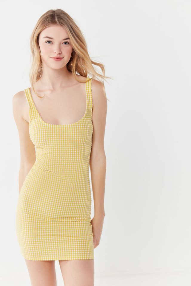 UO Mary Textured Gingham Dress #3