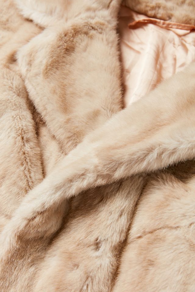 Vintage Tan Faux Fur Jacket #1