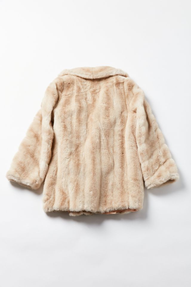 Vintage Tan Faux Fur Jacket #2