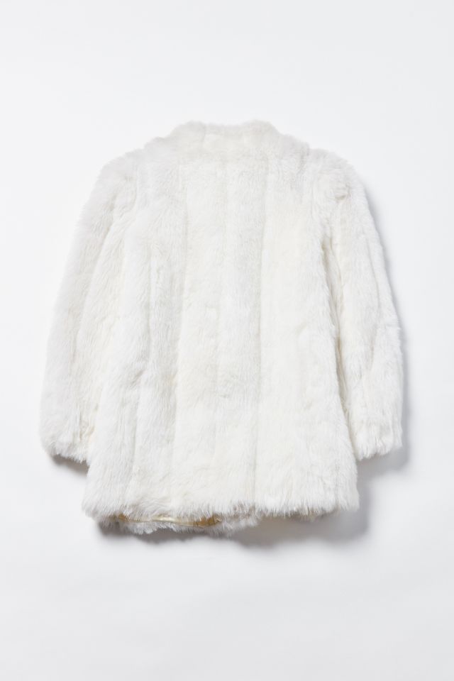 Vintage White Faux Fur Coat #2