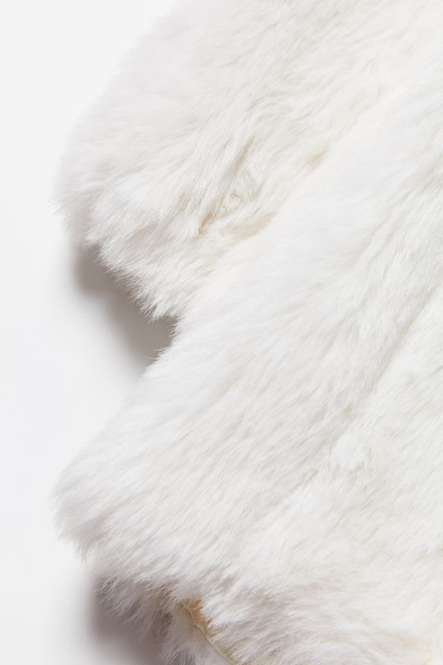 Vintage White Faux Fur Coat #3
