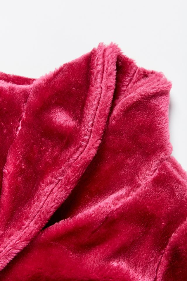 Veston court vintage en fausse fourrure rose #1