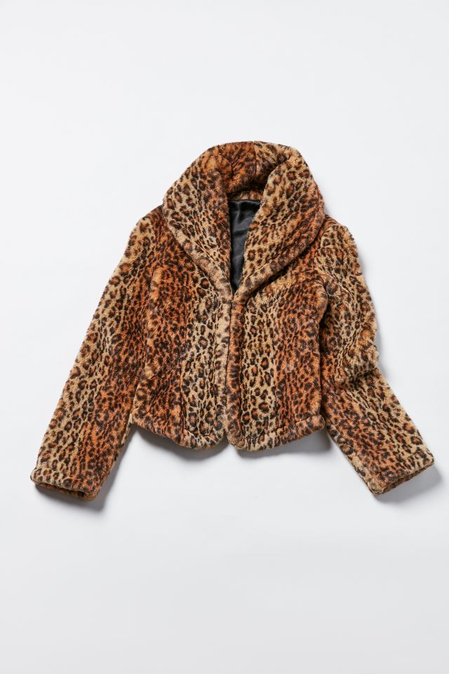 Vintage Leopard Faux Fur Jacket Urban Outfitters