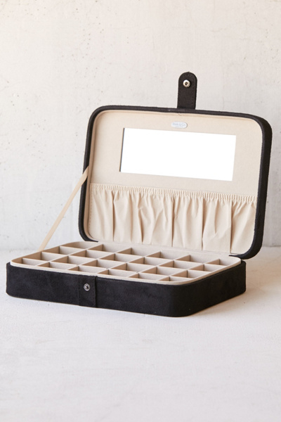 Mele and Co Maria Large Flocked Jewelry Box | Urban Outfitters