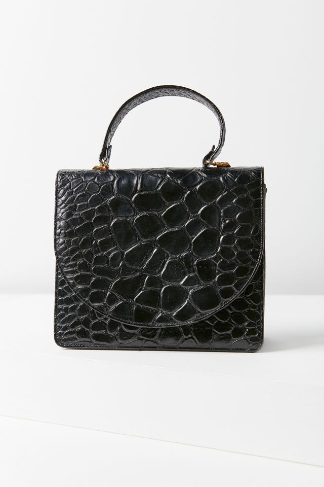 Mini sac vintage en fausse peau de crocodile #1