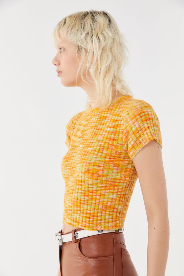 T-shirt court pelucheux à col rond Bliss UO #2