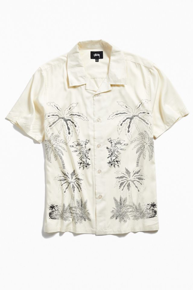 Stussy Palm Tree Short Sleeve Button-Down Shirt #1