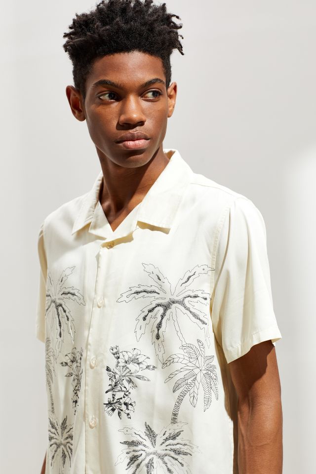 Stussy Palm Tree Short Sleeve Button-Down Shirt #4