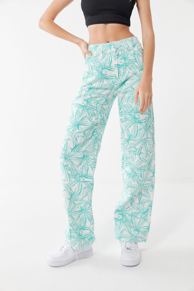 Jeans cargo à jambe droite Chuck BDG – Motif de feuilles  #4
