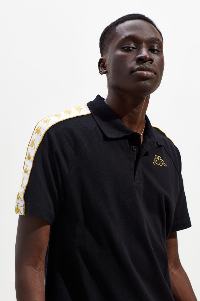 Black and cheap gold kappa shirt