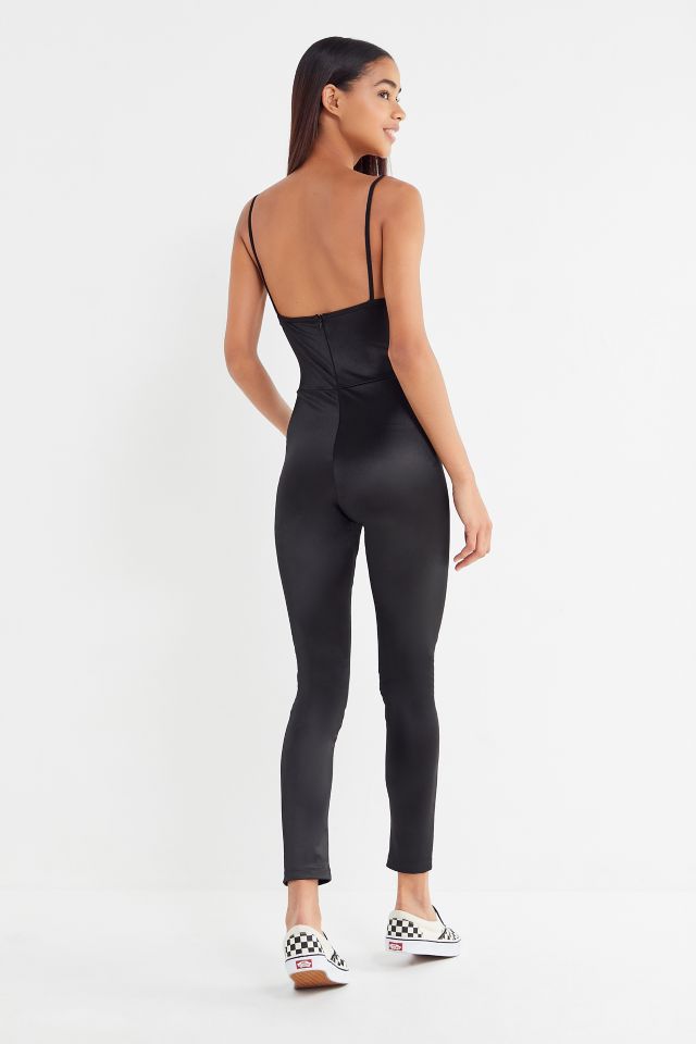 Motel Lany Satin Bustier Jumpsuit | Urban Outfitters