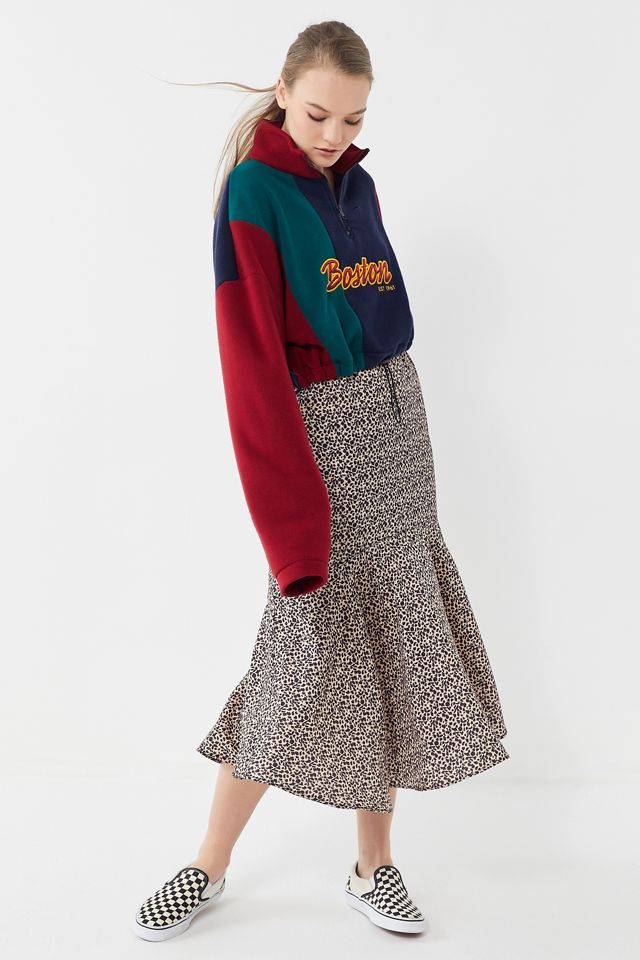 Boston Half-Zip Cropped Pullover Sweatshirt #1