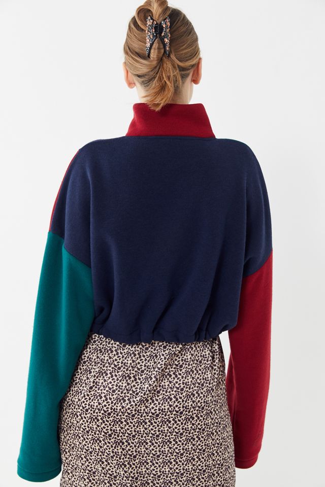 Boston Half-Zip Cropped Pullover Sweatshirt #2