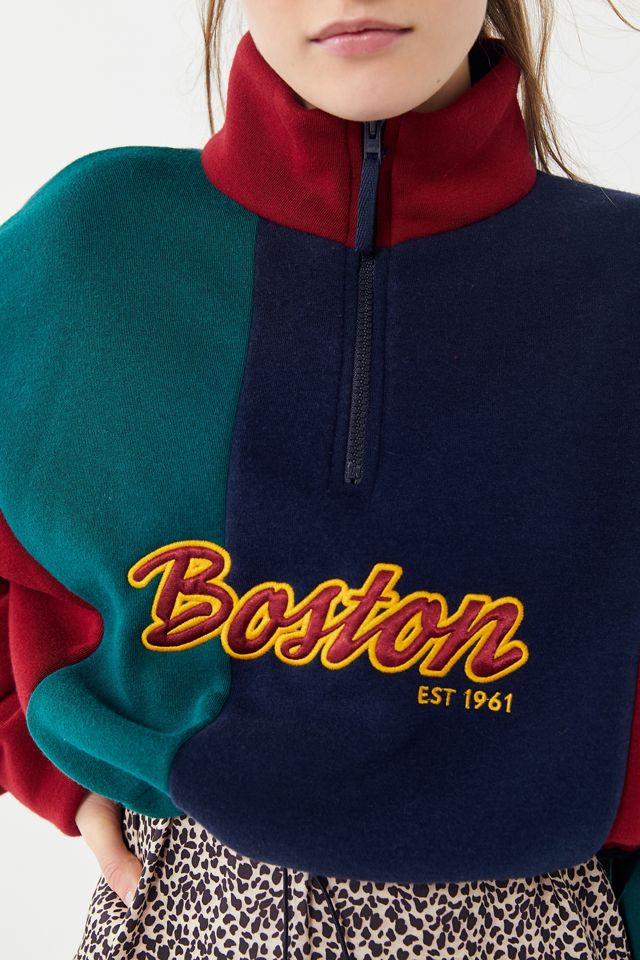 Boston Half-Zip Cropped Pullover Sweatshirt #3