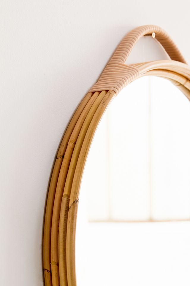 Corin Rattan Round Wall Mirror #2
