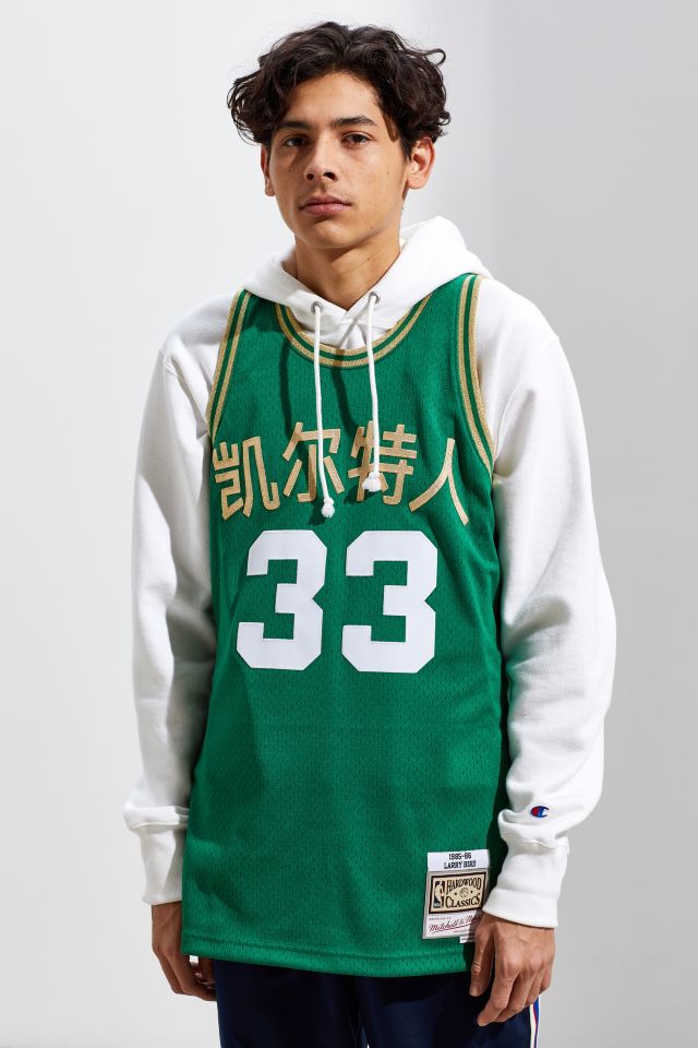Larry Bird 33 Chinese Characters Green Basketball Jersey — BORIZ