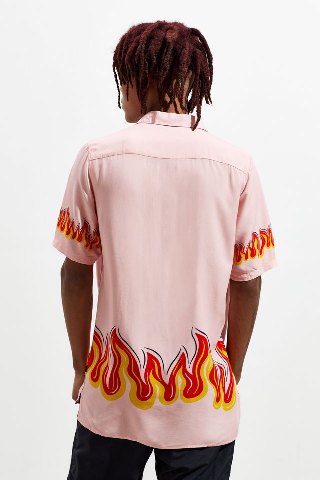 Barney Cools Pink Flames Short Sleeve Button-Down Shirt #4