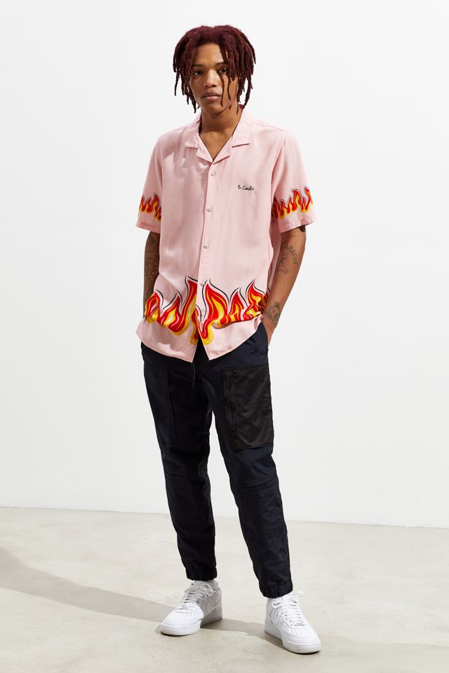Barney Cools Pink Flames Short Sleeve Button-Down Shirt #5